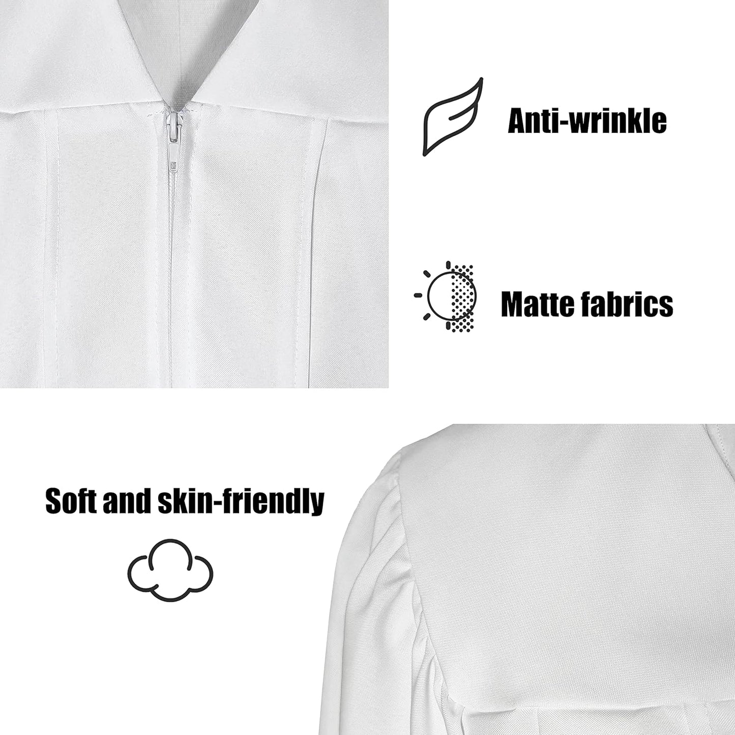 YII0SS Unisex Matte Robes for Graduation Gown,Choir Robe for Church,Pulpit Robe and Pastor