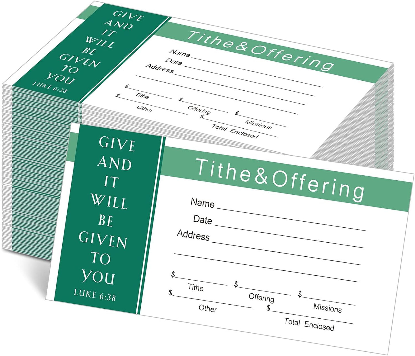 500 Count Tithes and Offering Envelopes for Church Offering Donation Envelopes Tithing Envelope My Offering Bill Size Envelope Checks and Cash Envelopes for Tithes and Offerings (Stylish)