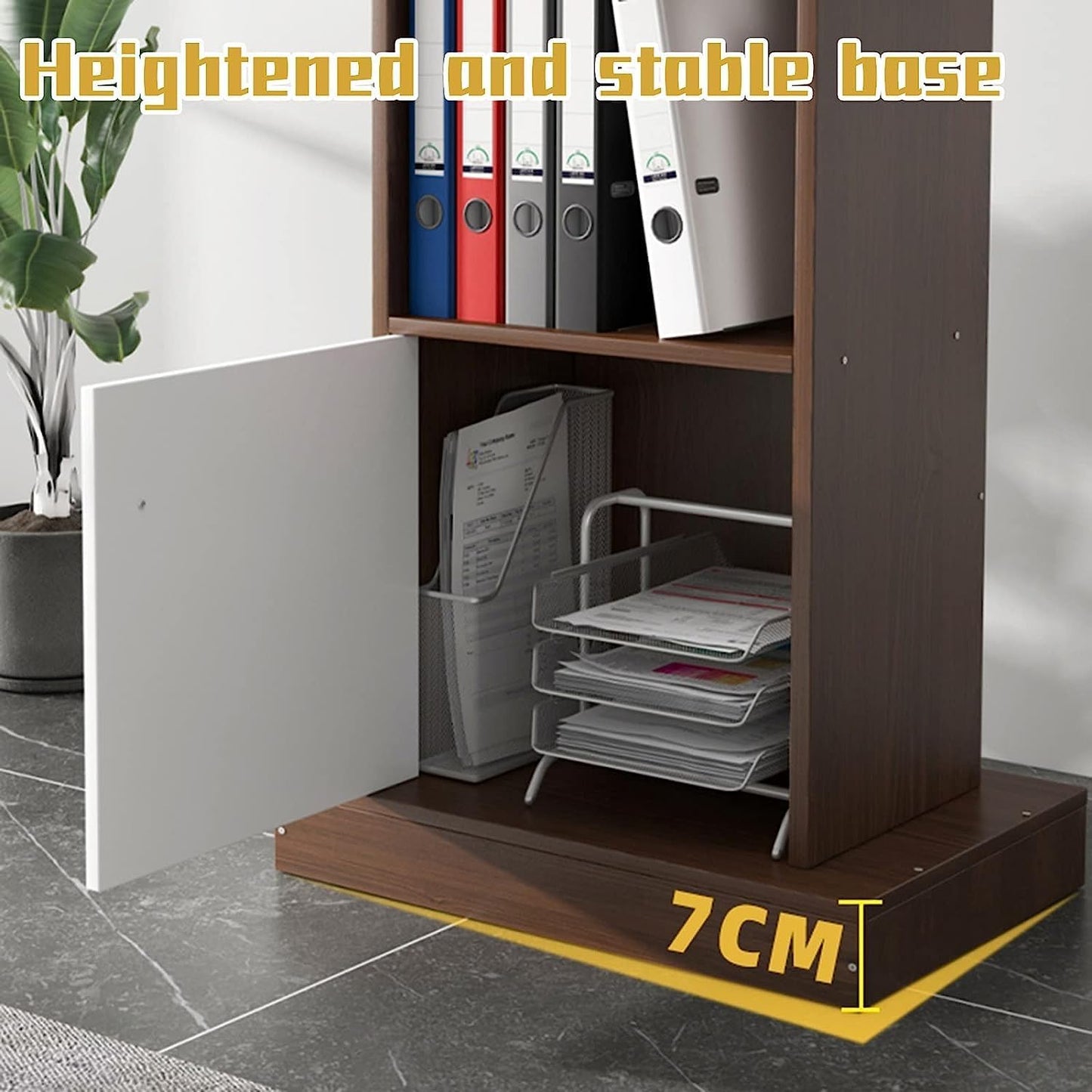 Wood Podium Stand W/Spacious Drawer Pulpits for Churches 48.8In Height Floor Lectern Reception Desk for Hotels Seminars Weddings Classrooms
