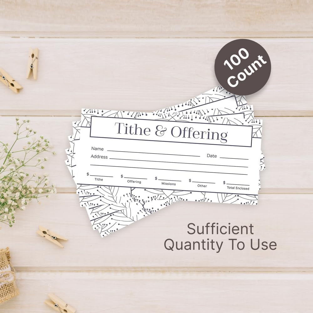 Offering Envelopes for Church by  Offering Envelope Tithe & Offering Purple/White 100Ct