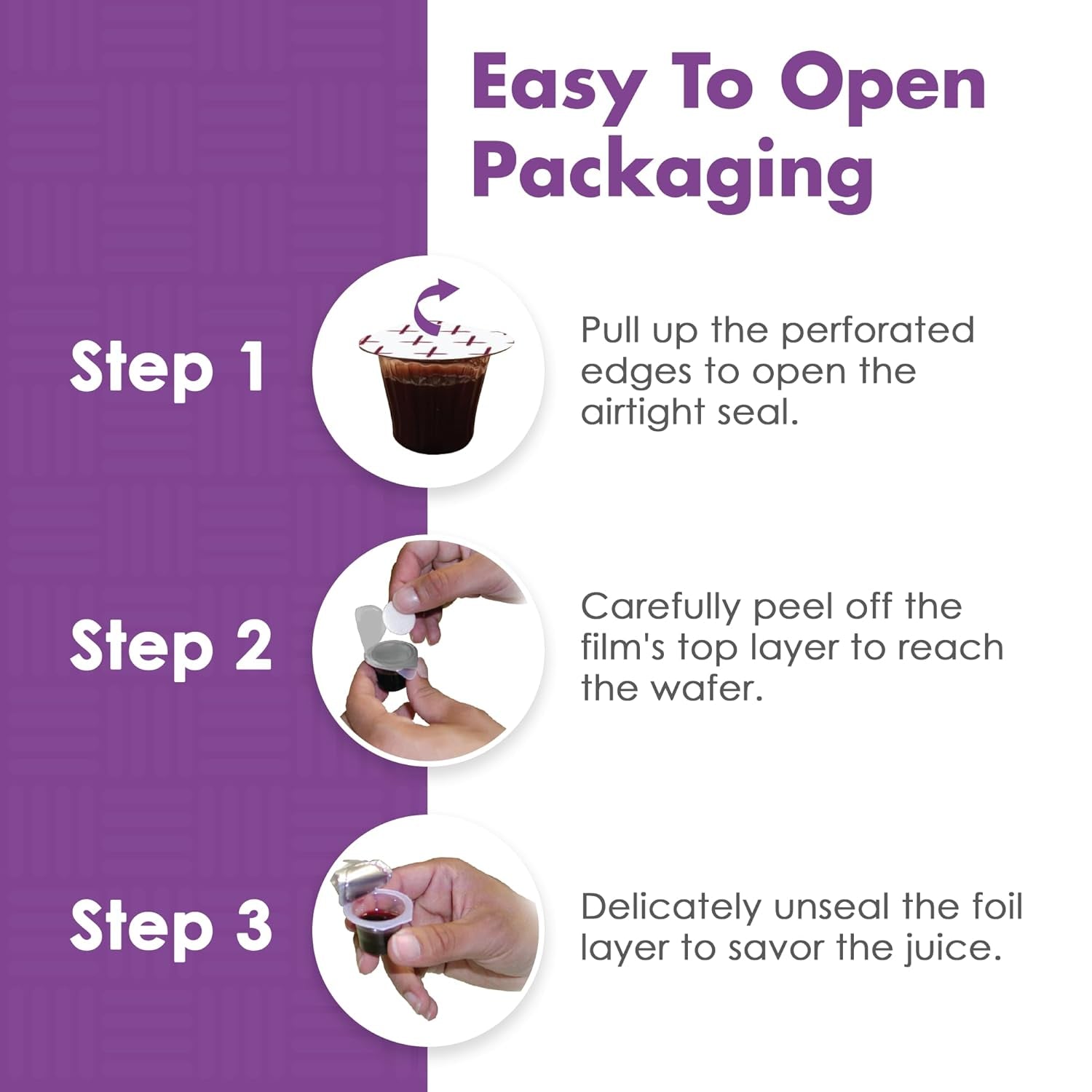 New Covenant Pre-Filled Communion Cups and Wafer Set (100 Count), Prefilled Double Lid Communion Cups Containing Concordia Grape Juice & Wafer Set with 1 Year Shelf Life