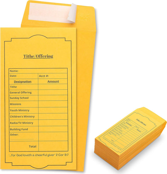 500 CT Tithe and Offering Envelopes for Church | Church Offering Envelopes | Tithe Envelopes for Church | Tithing Envelopes | Church Envelopes for Offering