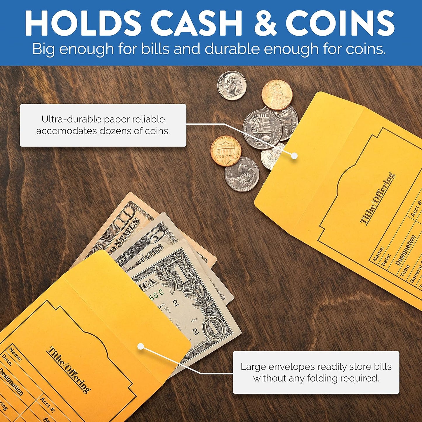 500 CT Tithe and Offering Envelopes for Church | Church Offering Envelopes | Tithe Envelopes for Church | Tithing Envelopes | Church Envelopes for Offering