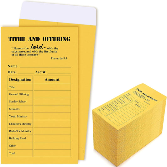 500 Pcs Tithes and Offering Envelopes for Church 6.3 X 3.5 Inches Church Supplies Tithe Envelopes for Church Saving Money Donation Supplies