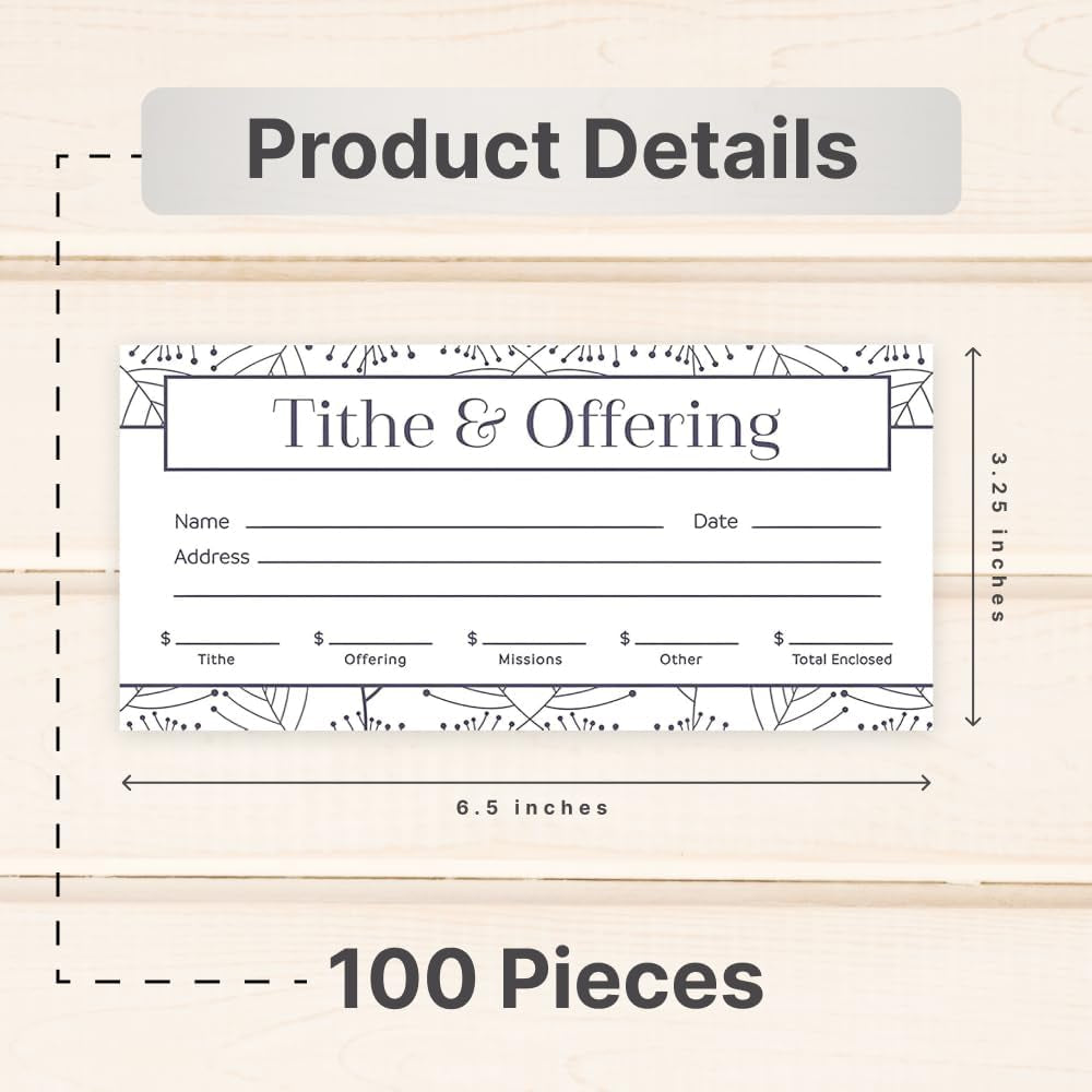Offering Envelopes for Church by  Offering Envelope Tithe & Offering Purple/White 100Ct