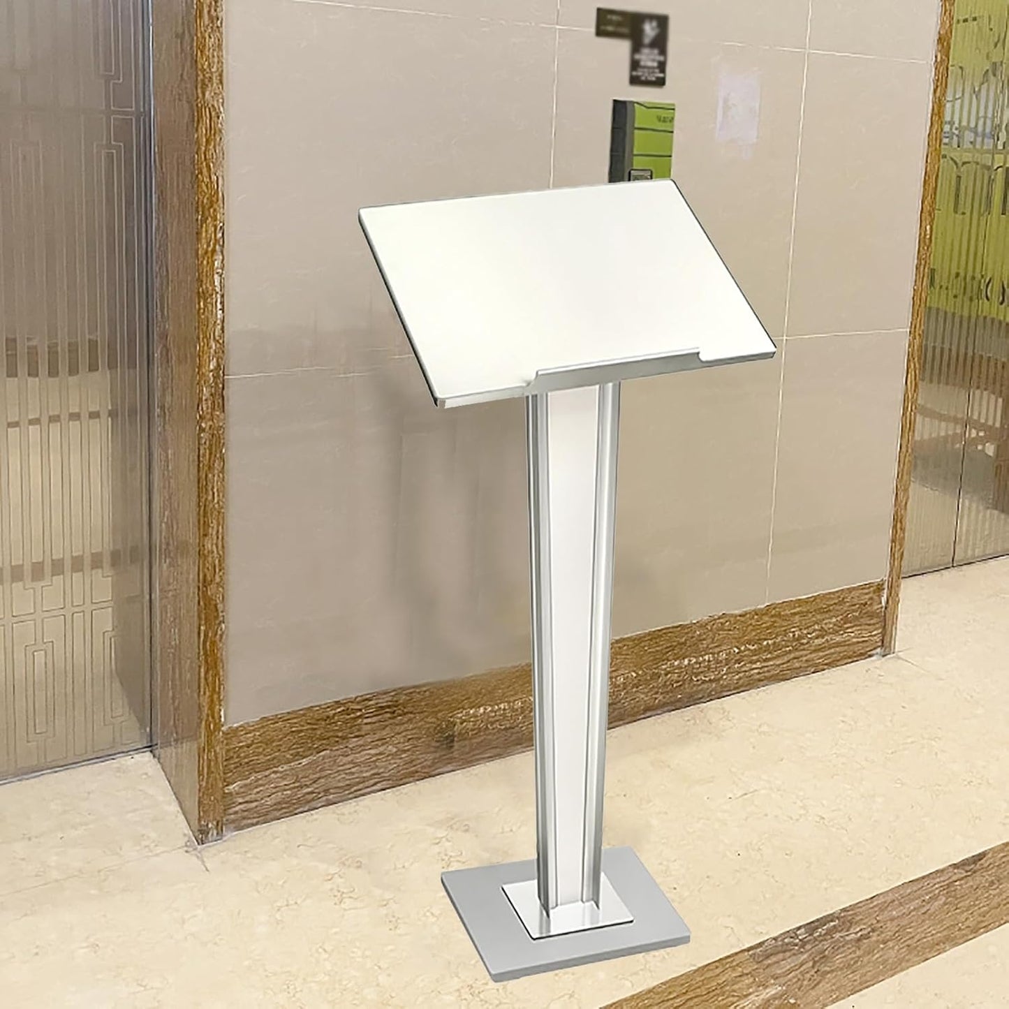 Lectern Podium Stand, Portable Church Pulpit Stand - Table Top Podium for Teachers & Speakers, Ideal for Restaurants, Weddings, Office & Classrooms - Compact Lectern & Presentation Desk, Reliable & V