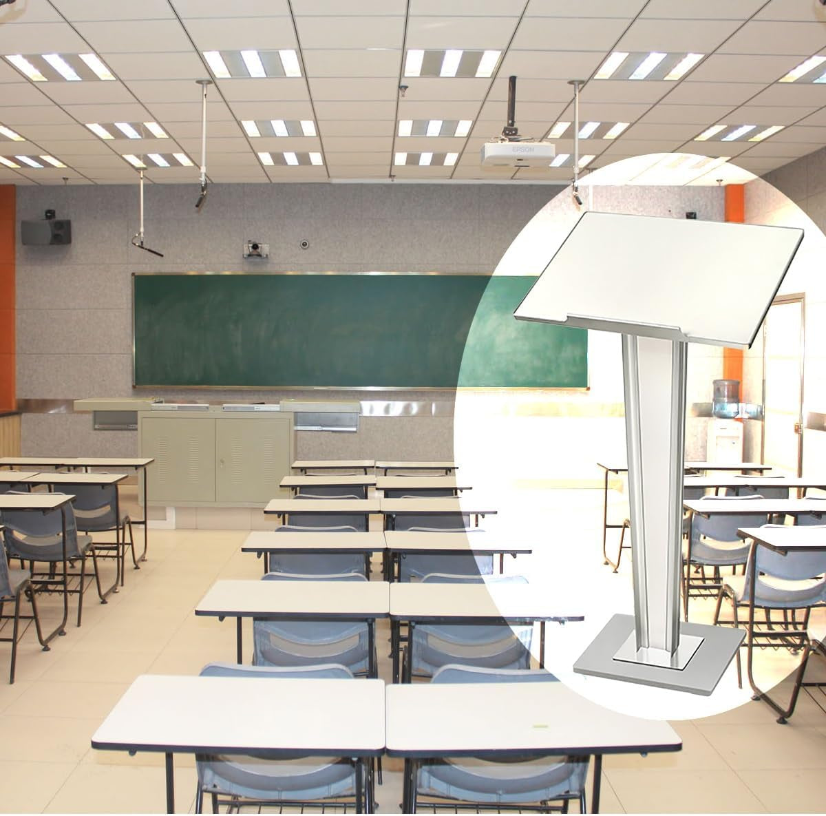 Lectern Podium Stand, Portable Church Pulpit Stand - Table Top Podium for Teachers & Speakers, Ideal for Restaurants, Weddings, Office & Classrooms - Compact Lectern & Presentation Desk, Reliable & V