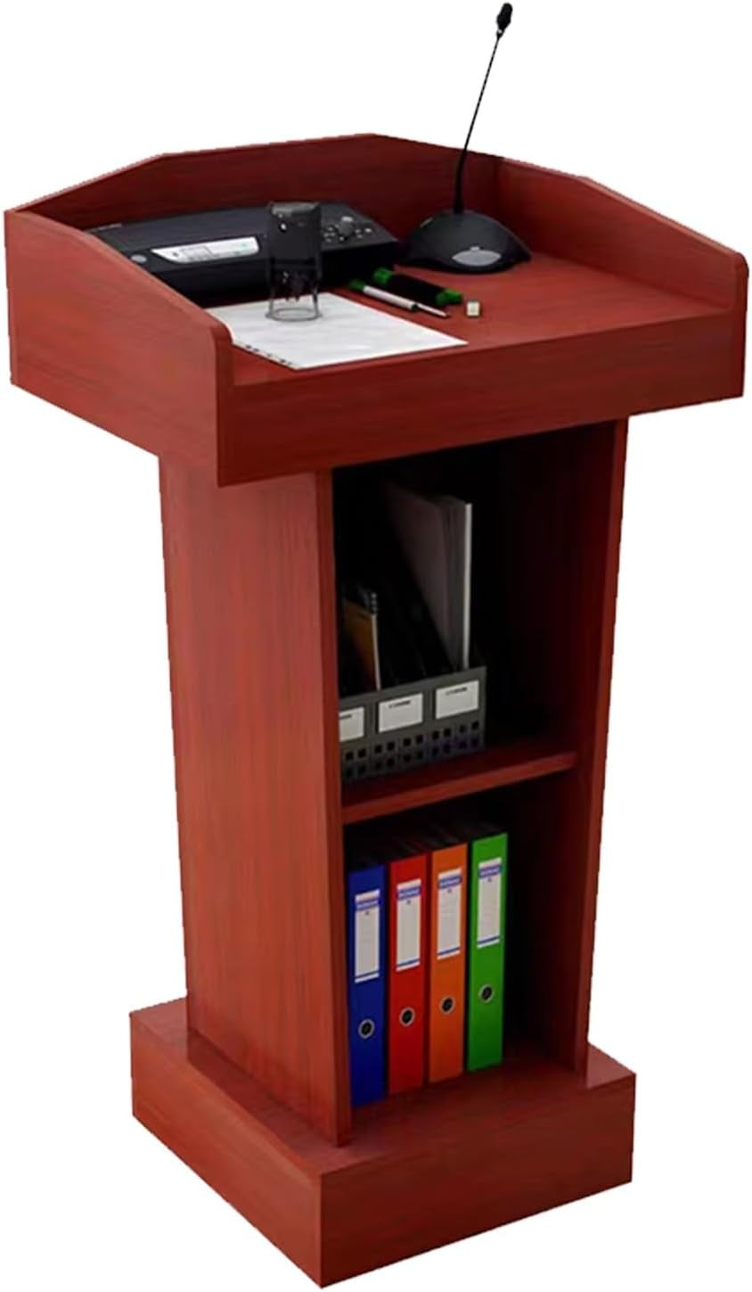 Lectern Podium Stand, Lectern Podium Stand,Wooden Lectern Podium Stand, Floor Standing Podiums,Church Pulpit Reception Desk for Classroom Churches Auditorium Meeting Room,Speaking Lectern